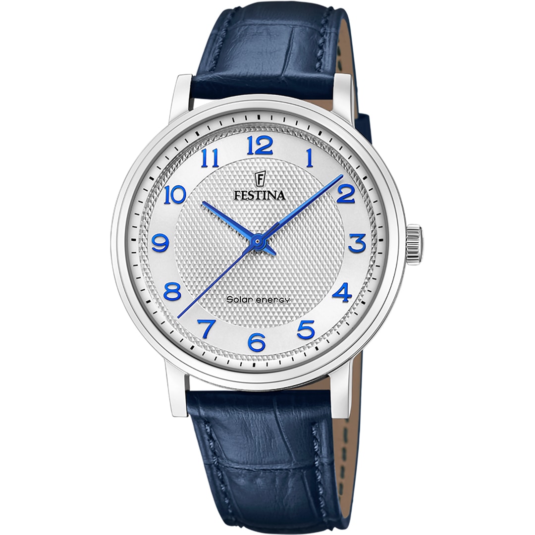 Festina Solar Energy Blau / Silbrig 41mm
