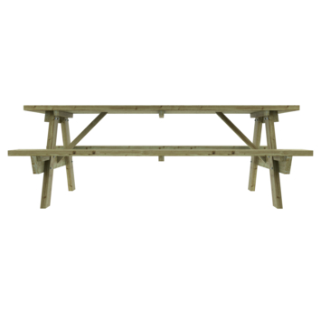 Outdoor Life Products picknicktafel Sophie olijfgroen hout 151 x 220 cm