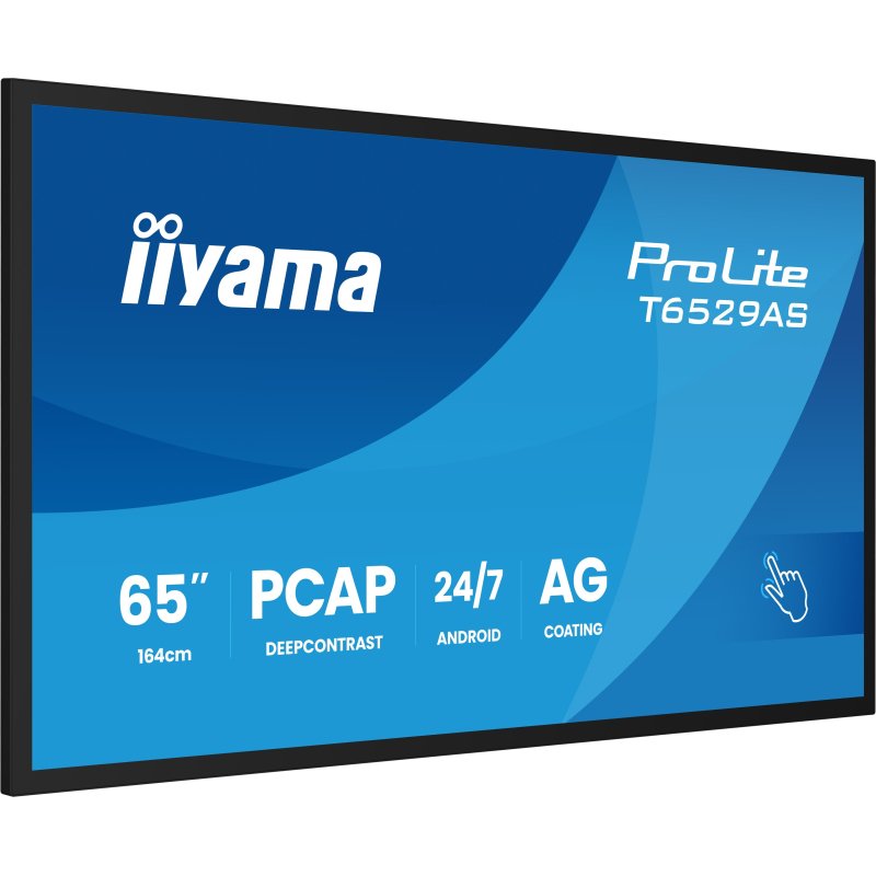 iiyama T6529AS-B1AG Écran d'affichage dynamique En forme de kiosk 163,8 cm (64.5