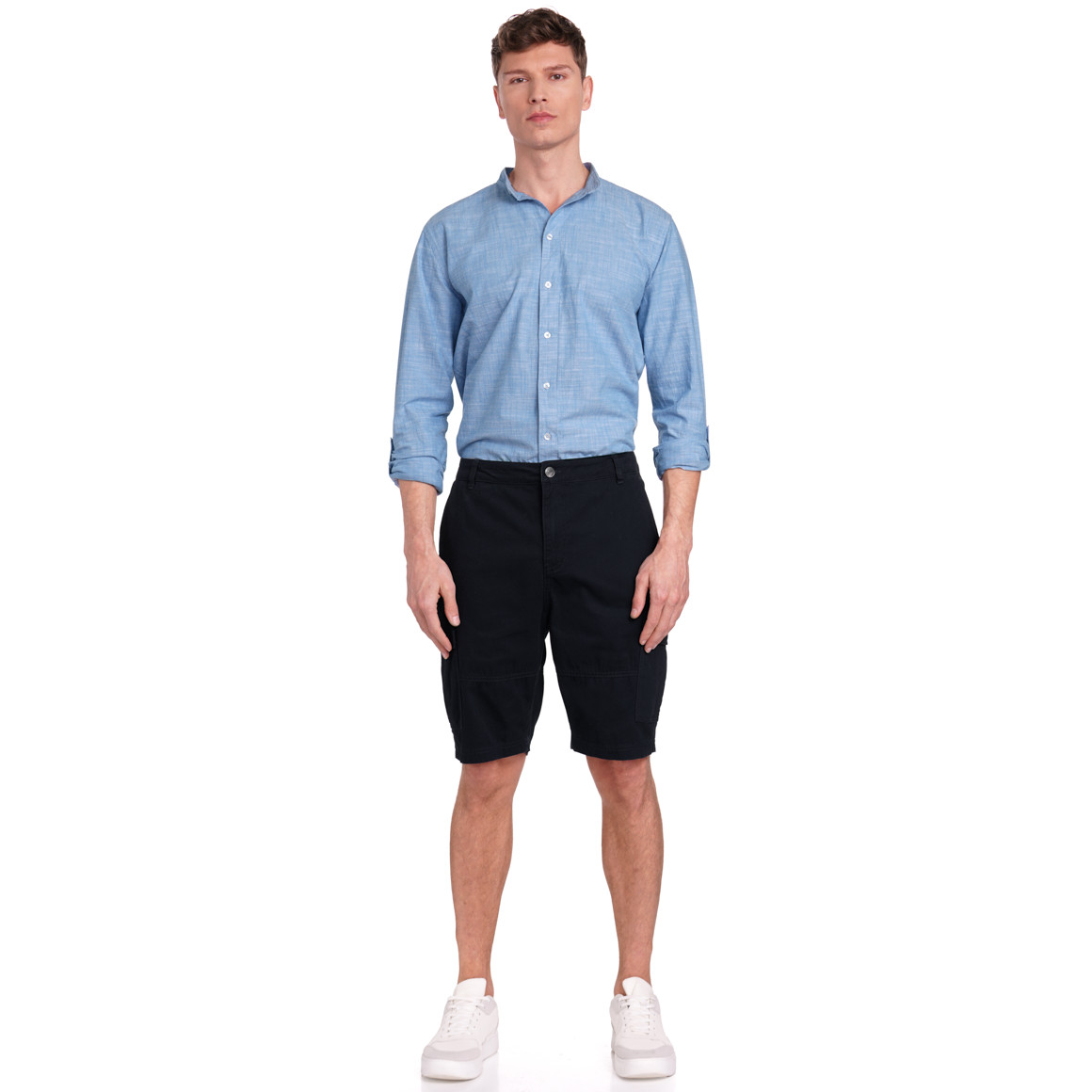 VanVaan Denim Herren Cargoshorts aus Bio-Baumwolle dunkelblau