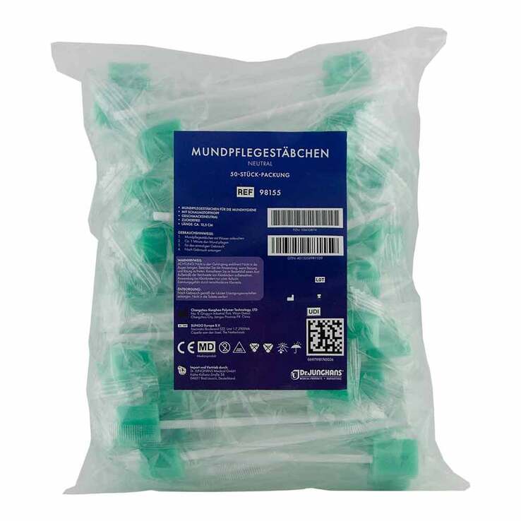 Mundpflegestäbchen Schaumstoff neutral, 50 St