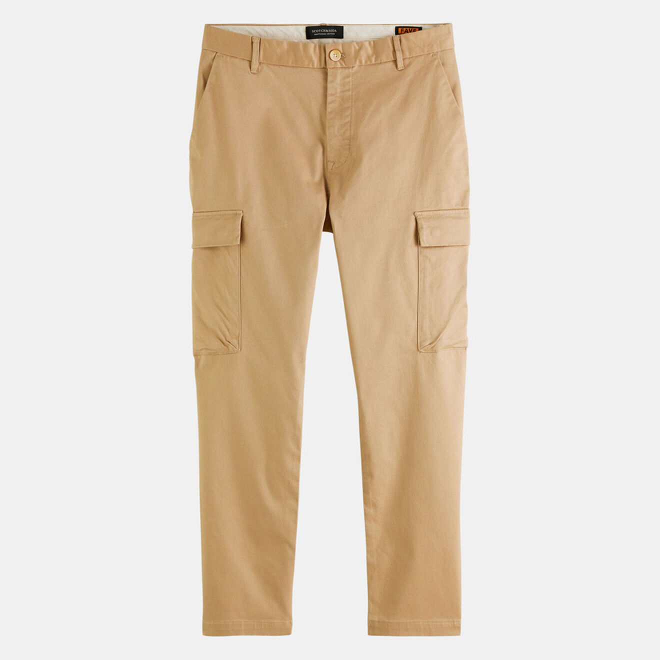 Scotch & Soda Pantalon cargo Regular Fit uni beige