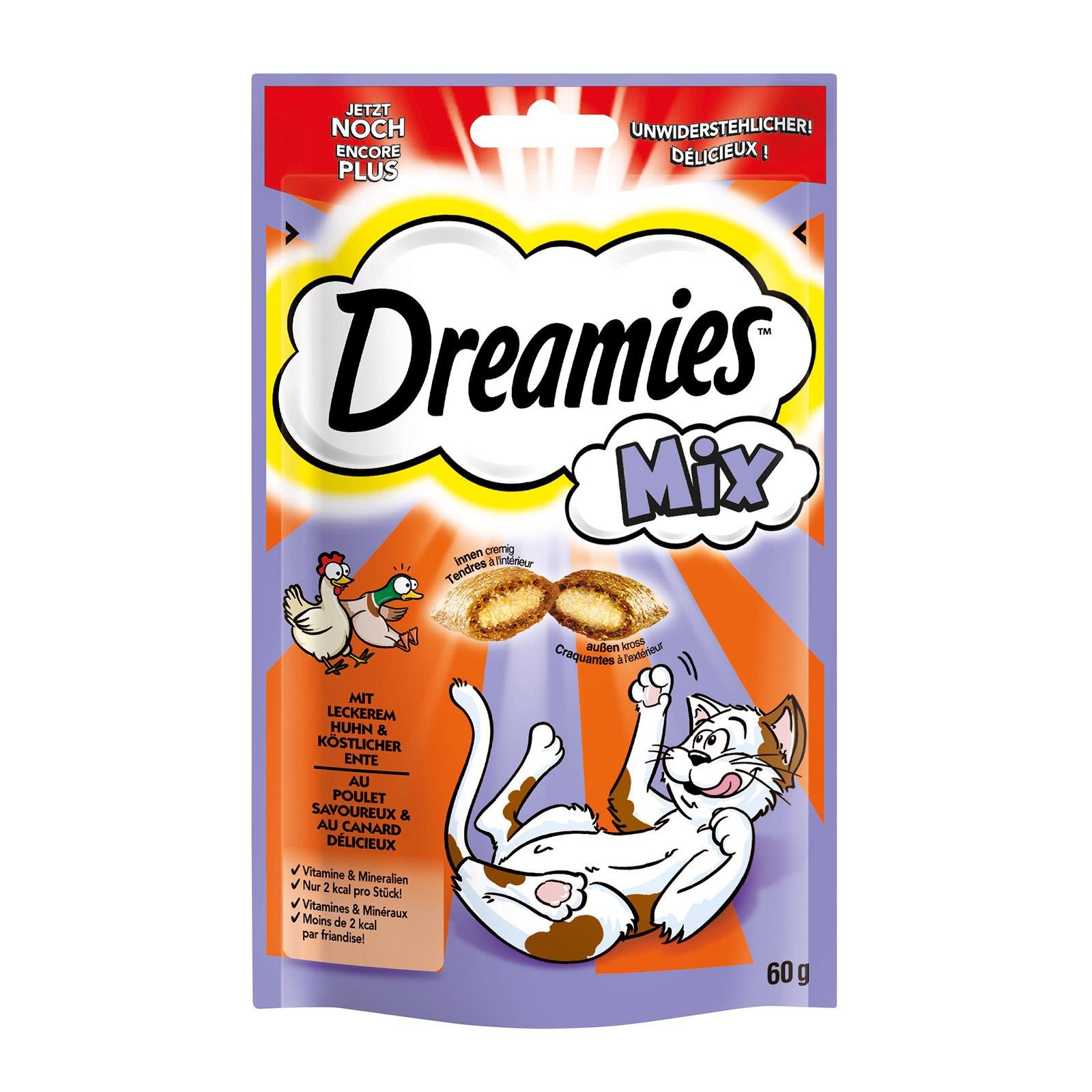 Dreamies Mix mit leckerem Huhn & köstlicher Ente