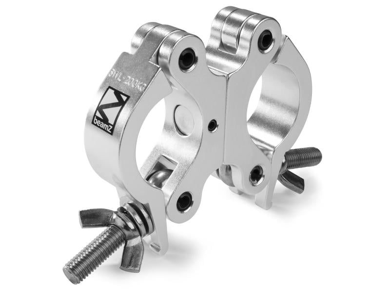 BeamZ Clamp BC50-200D 48-51 mm Silber Aluminium-Klemme mit Schwenkkupplung