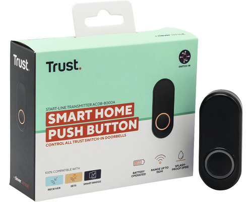 Trust Smart ACDB-8000AZ Drukknop Zwart