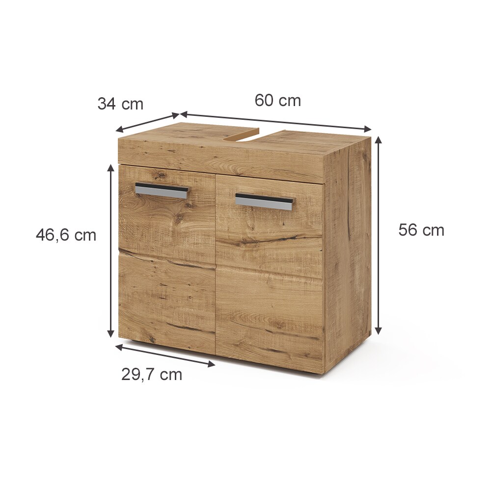 Vicco Waschtischunterschrank Waschbeckenunterschrank Luna Unterschrank 2 Türen