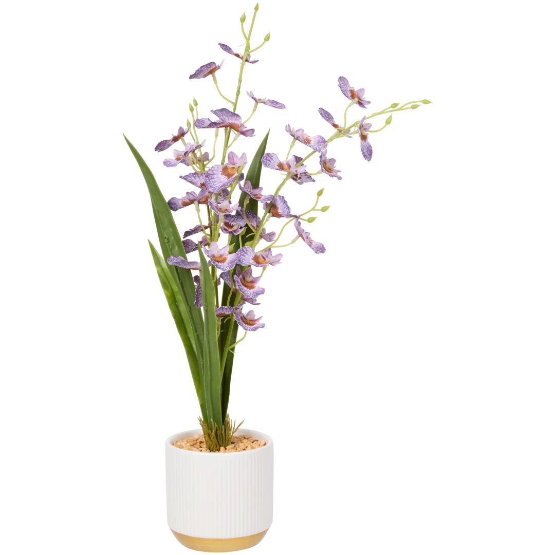 Orchidée sauvage artificielle en pot