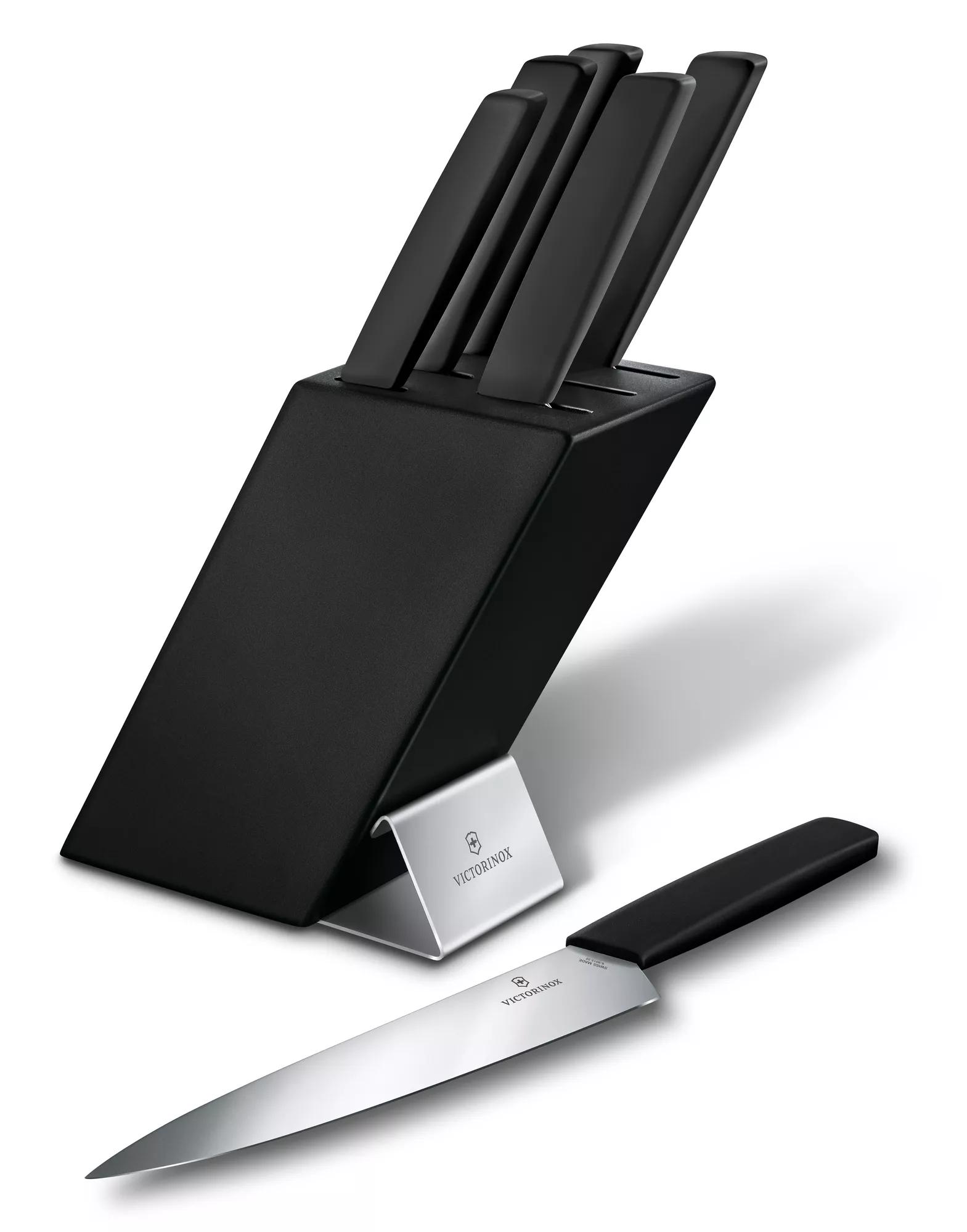 Swiss Modern Messerblock, 6-teilig-schwarz