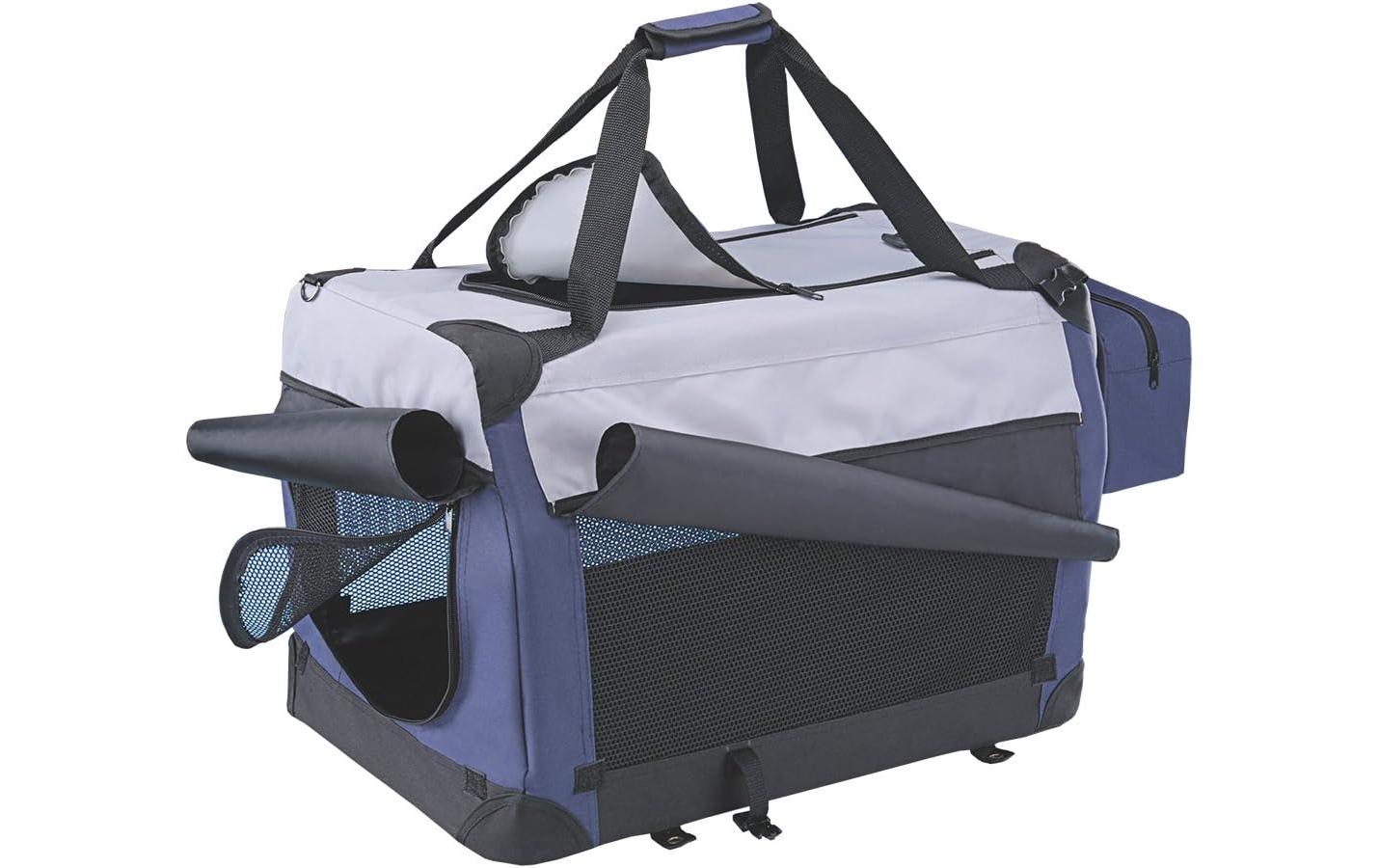 Tasche Traveller Plus M Blau / Grau, 70 x 52 x 52 cmPraktische Reisetasche für kleine Hunde oder Katzen