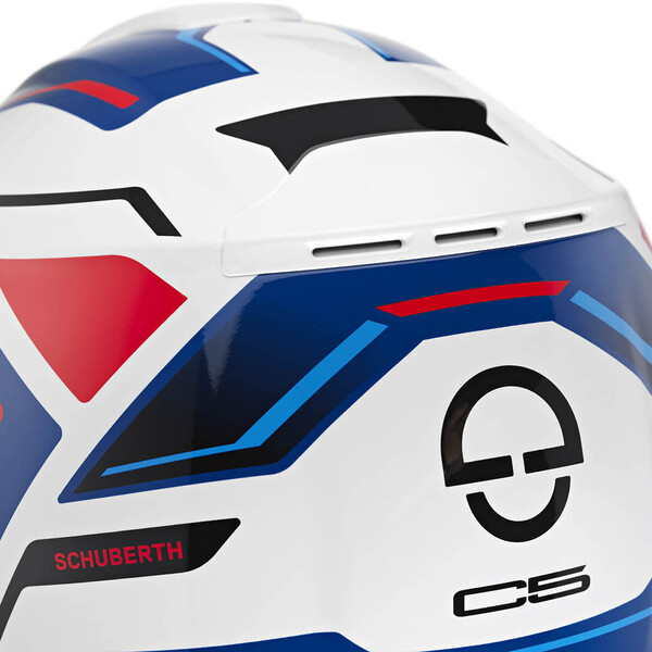 Schuberth - Casque C5 Omega Blanc / Bleu / Rouge / Brillant
