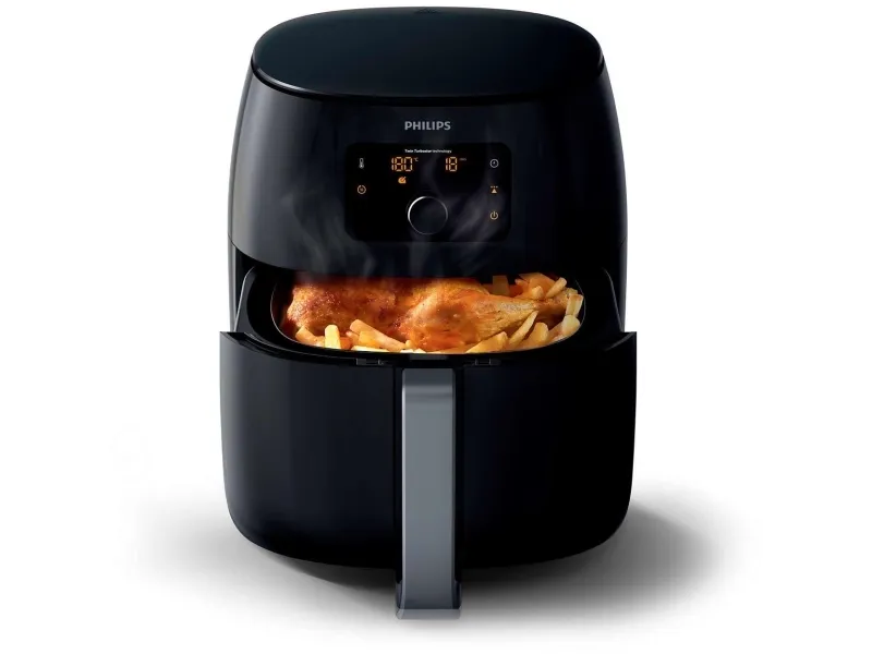 Philips Avance Collection XXL HD9650 Twin TurboStar - Varmluftsrister - 2.2 kW - sort