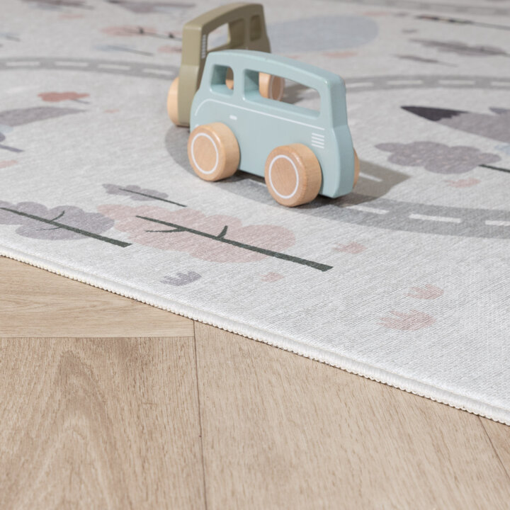 Speelkleed auto - Rocky Ride Wit | Wasbaar