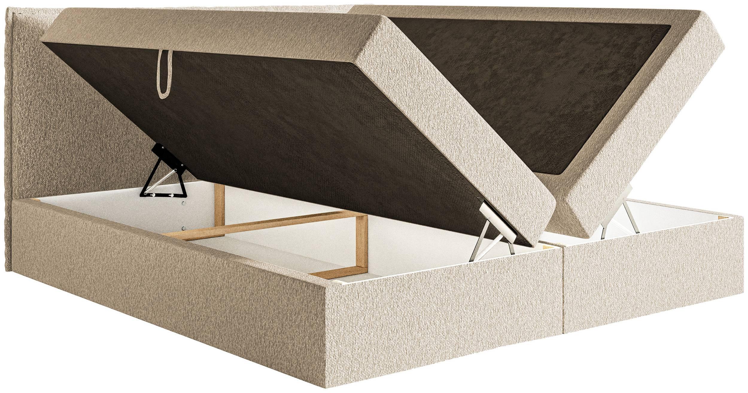 NADUVI Collection Boxspring Esmay chenille - opbergvak+topper 180x200