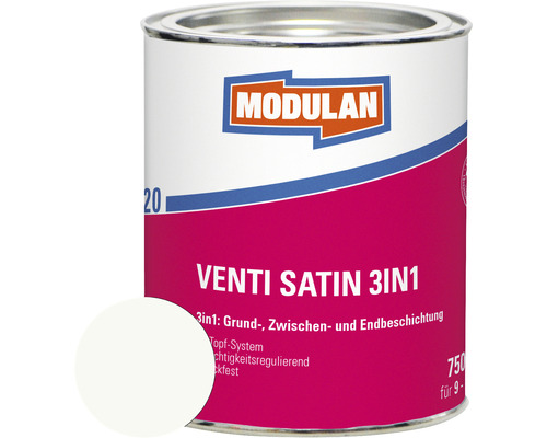MODULAN 6120 Venti Lak Satijn 3in1 RAL 9016 verkeerswit 750 ml