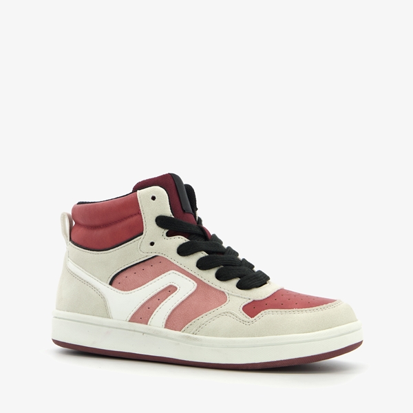 Blue Box hoge meisjes sneakers grijs/roze