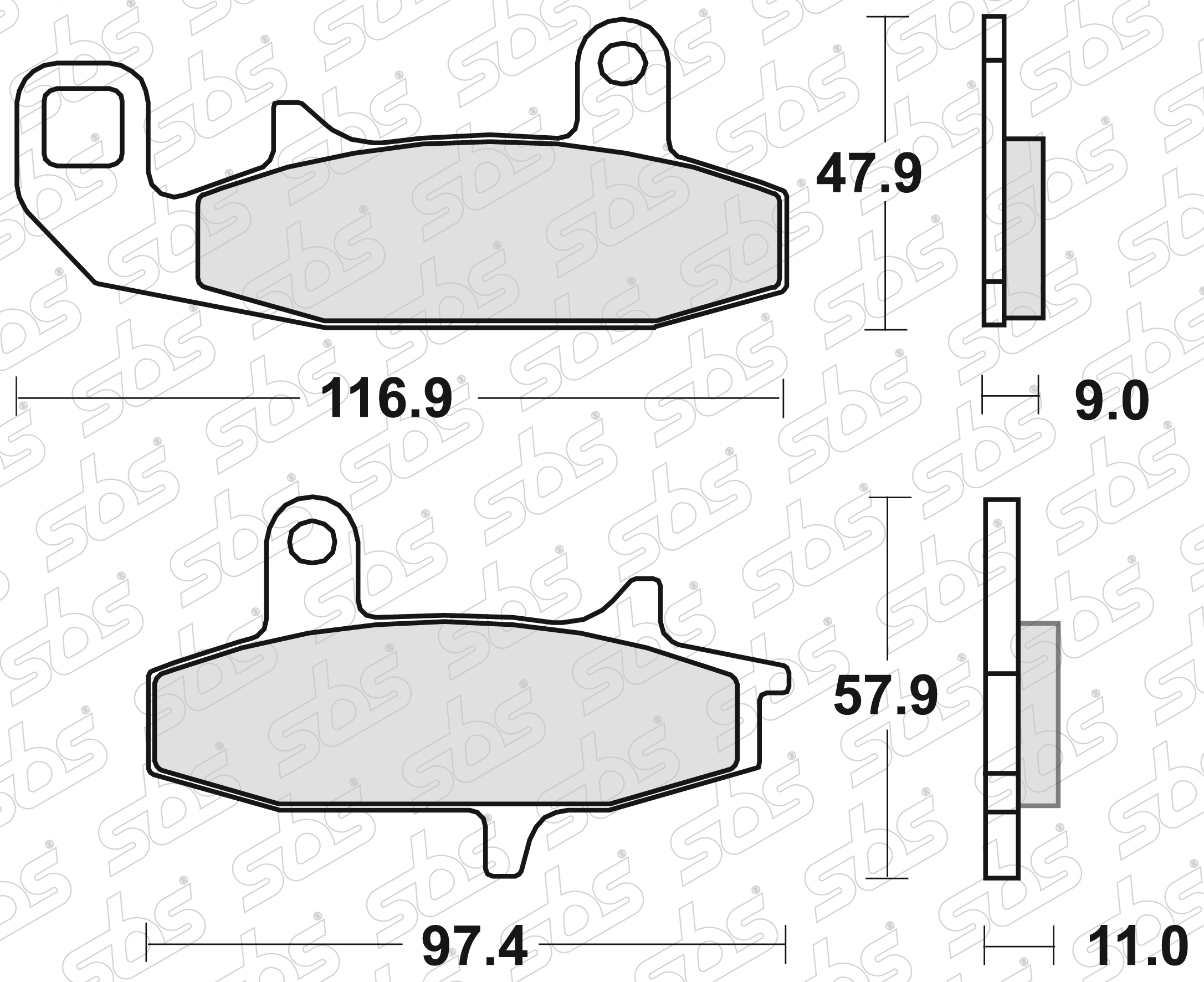 SBS - Plaquettes de frein 626 HF