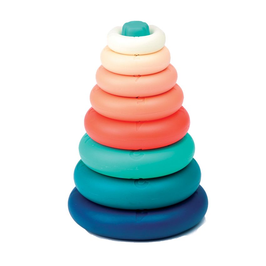 Jeu de formes pyramide à empiler - Ecru