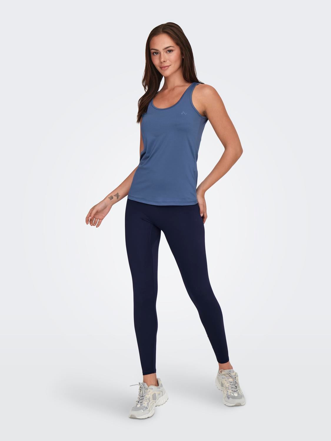 ONPJAM-3-SANA Super-High Waist Enger Schnitt Sportleggings Maritime Blue