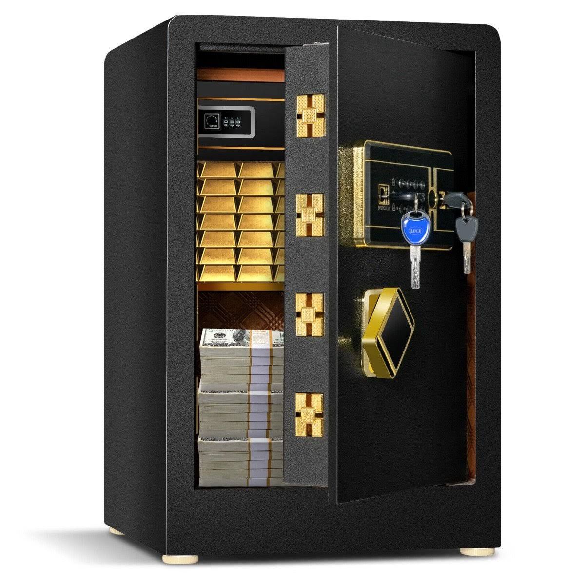 Costway Safe Tresor 42, 5 L Schranktresor Stahl-Heimsafe Mit Digitaler Tastatur Und Schlüsselschloss