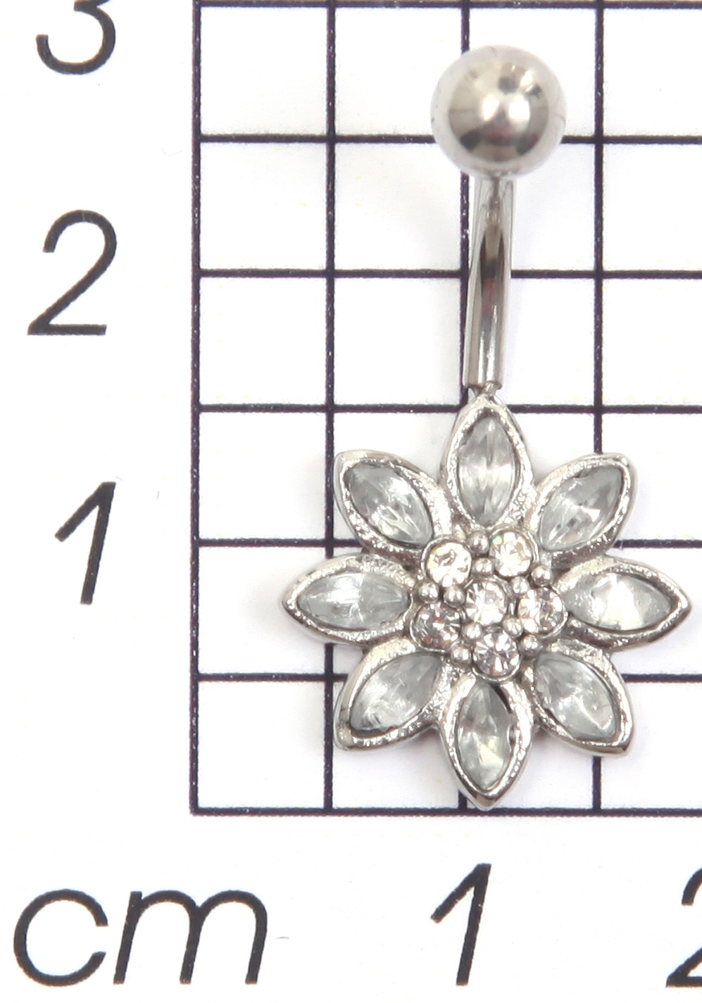 Firetti Bauchnabelpiercing »Schmuck Geschenk Piercing Körperschmuck Blume« mit Glasstein