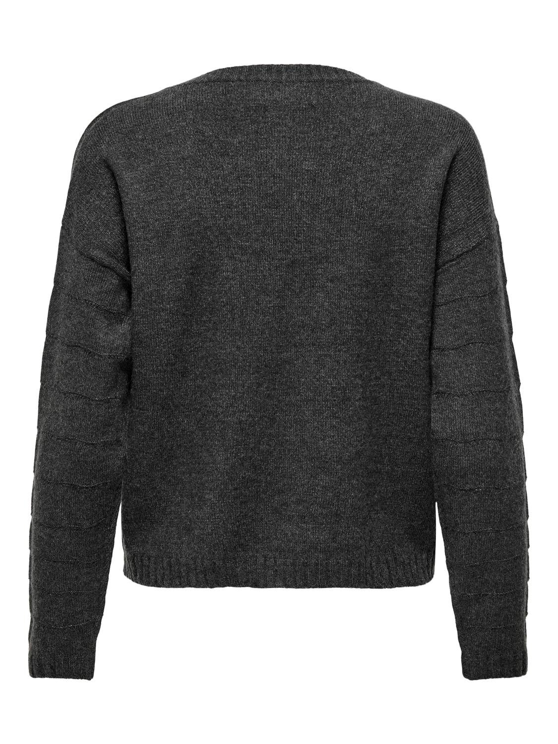 ONLKATIA Strickpullover Dark Grey Melange