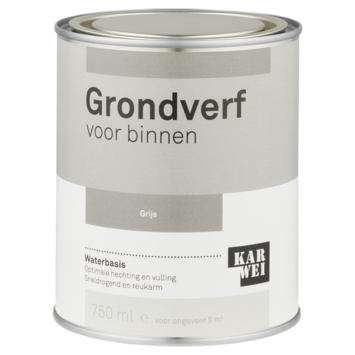 Karwei grondverf binnen grijs 750 ml