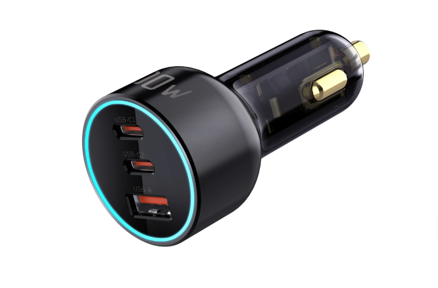 Schönenberger - (100W) USB C / USB A Auto KFZ Ladegerät Netzteil PD 3.1 / QC 3.0   USB C Ladekabel (24.12100SZ) - Schwarz