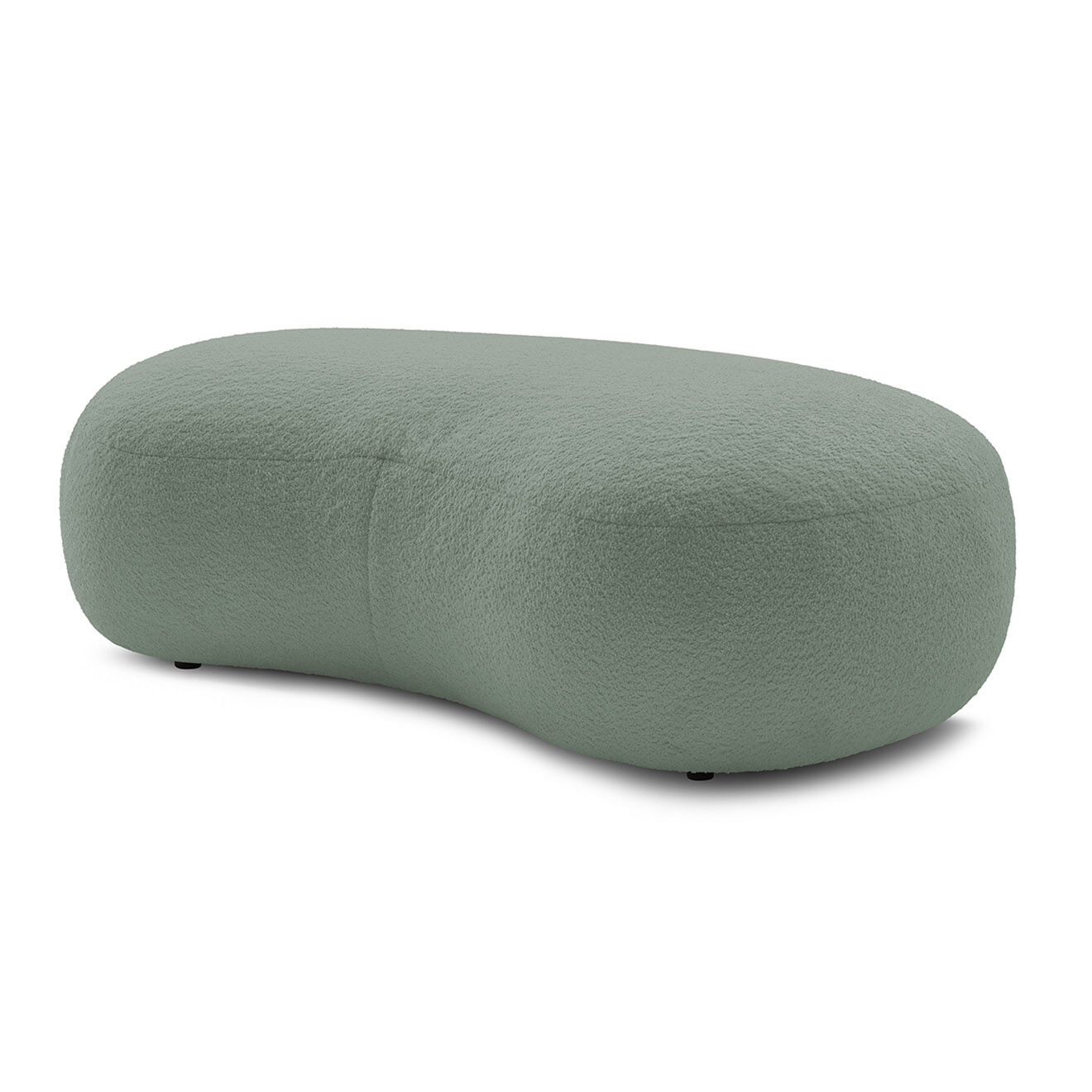 Bobochic Pouf Saint-Germain tissu bouclette vert - 147x90x47 cm