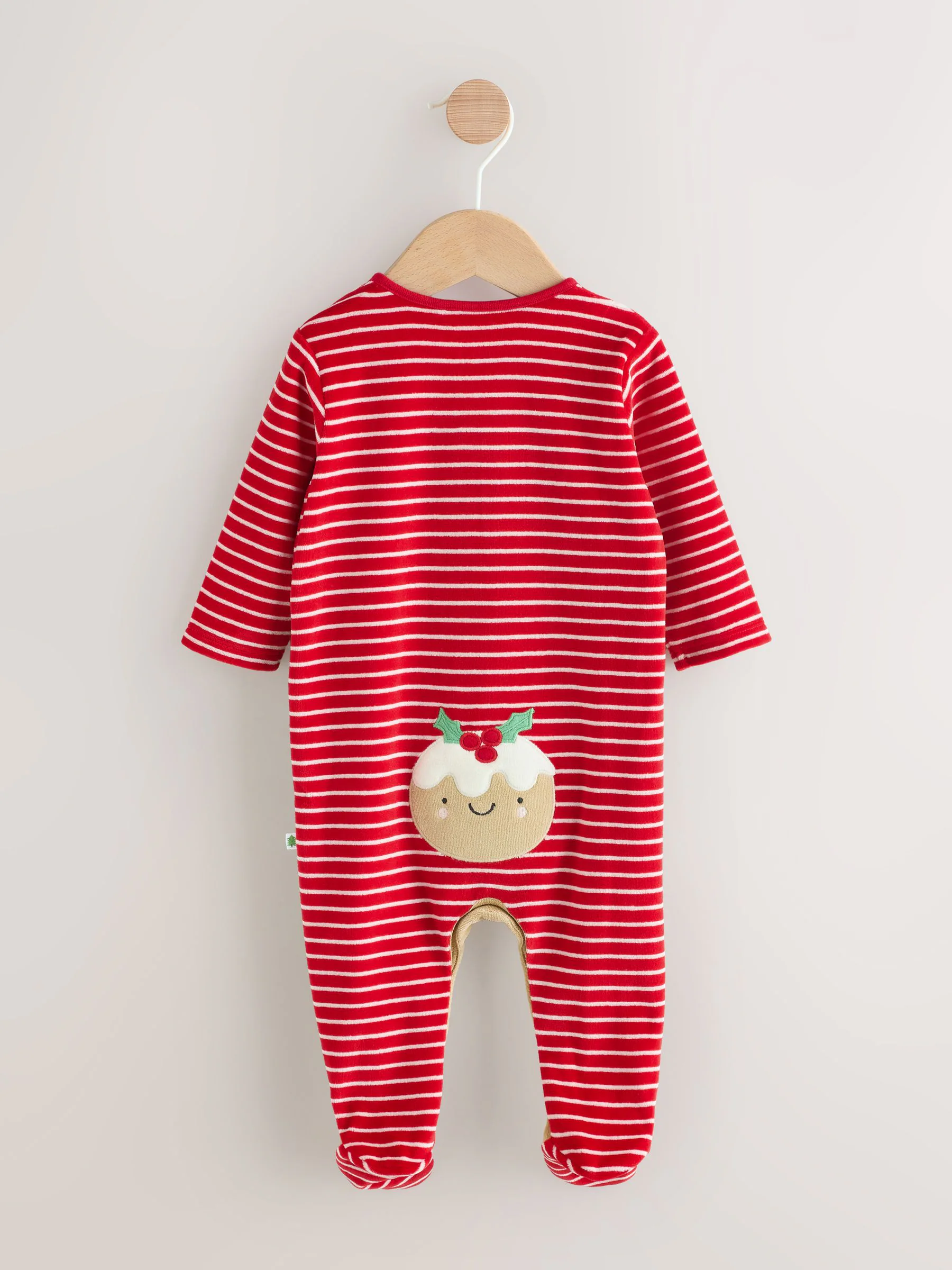 Bruine pudding - Baby kerst verkleed pyjama (0mnd -2jr)