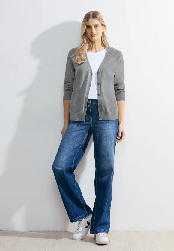 Strick Cardigan - mineral grey melange