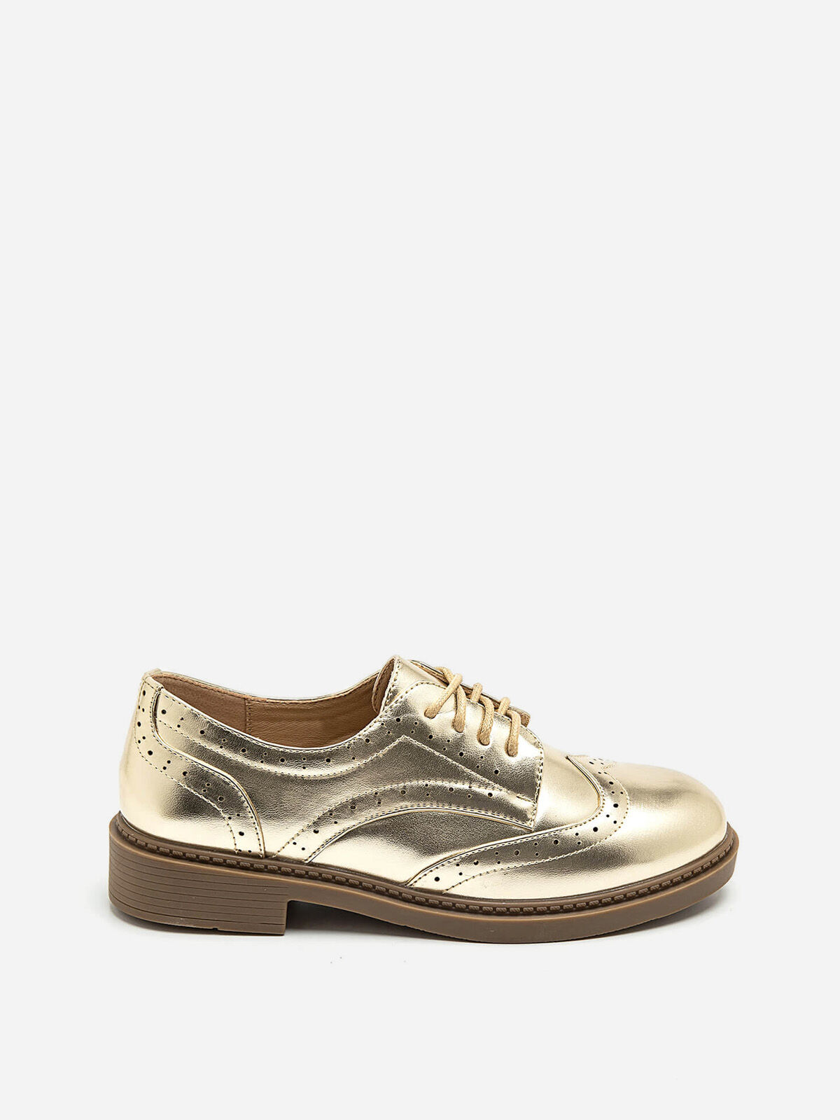 Derbies à détails ajourés- Doré