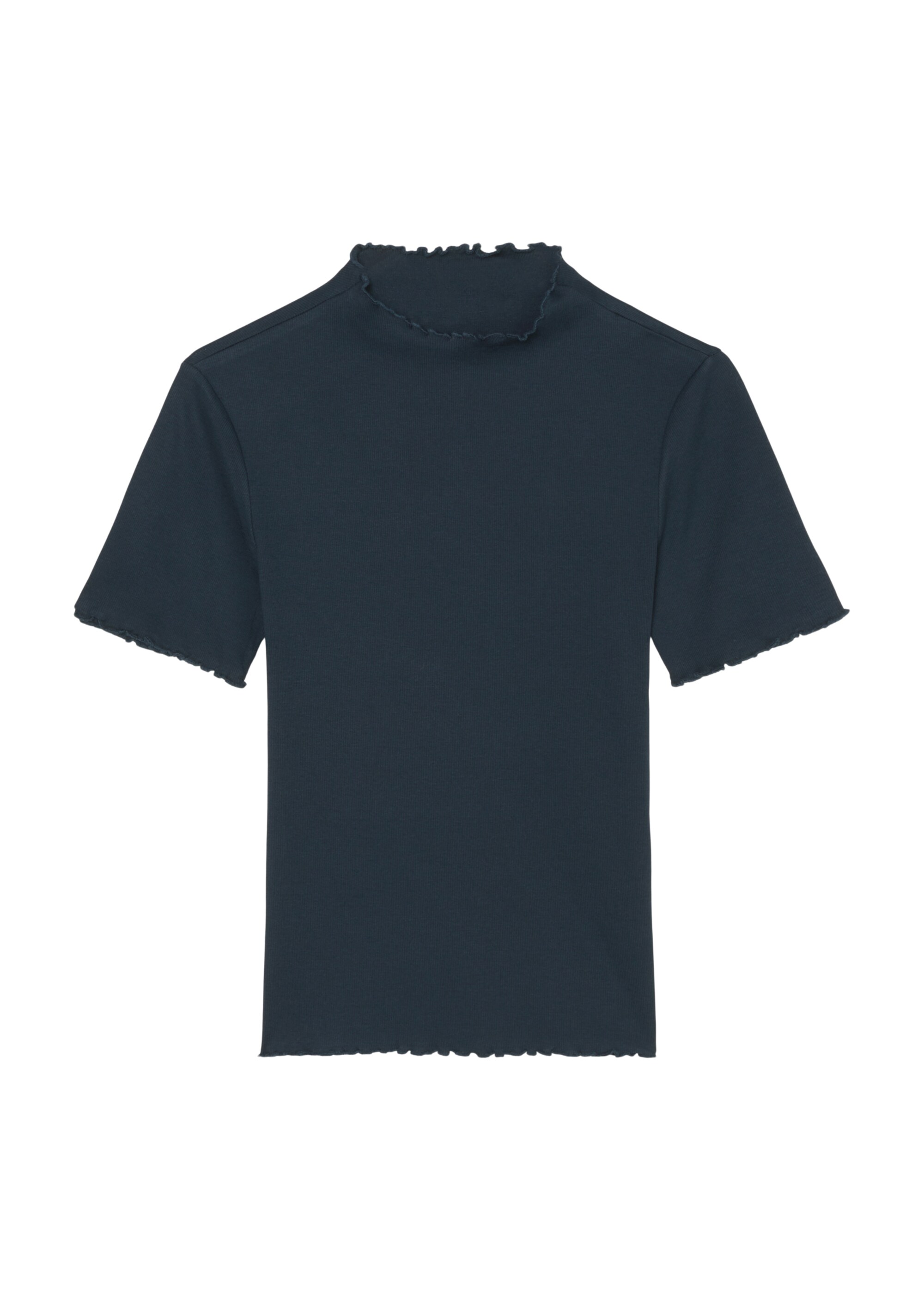 Ripp-T-Shirt slim aus Organic-Cotton-Stretch