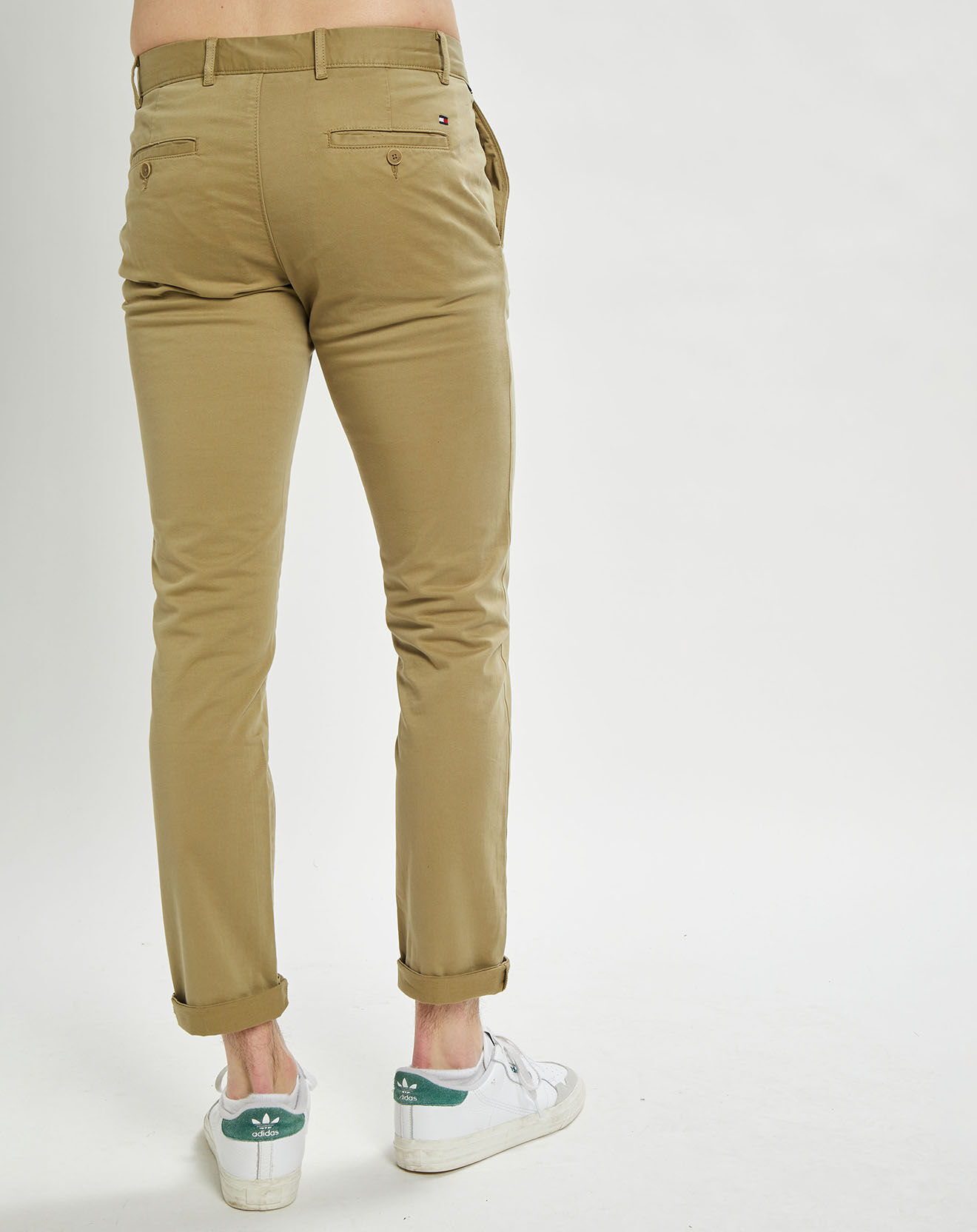 Tommy Hilfiger Pantalon chino ajusté Bleecker Flex Satin kaki clair