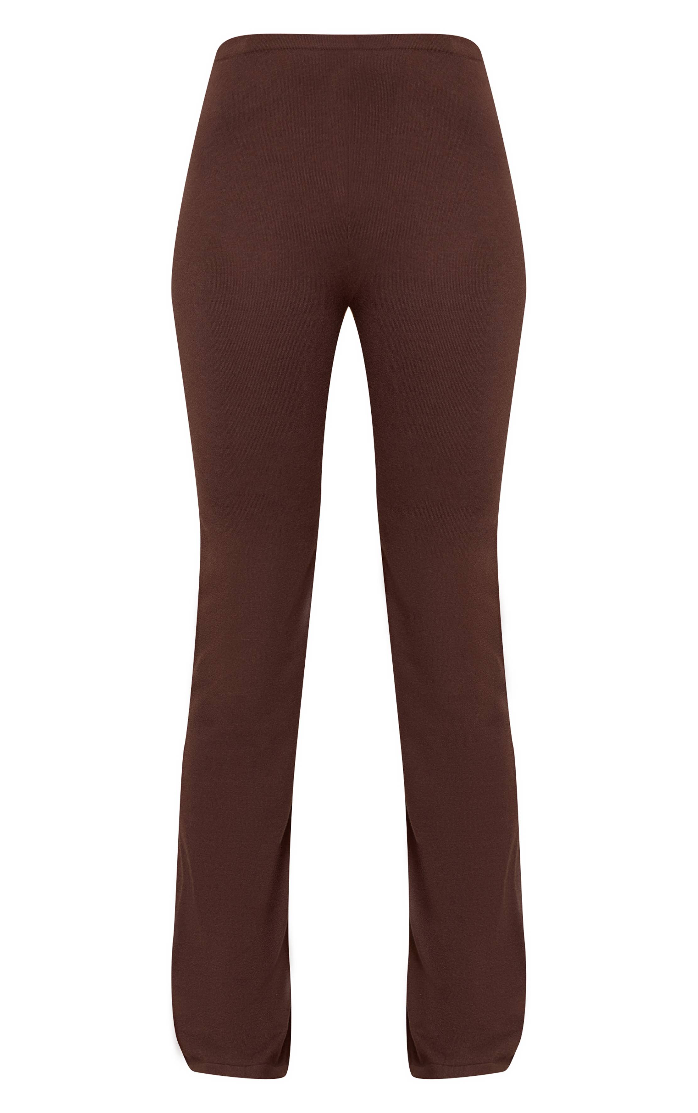 Chocolat Legging Évasé En Maille Fine Tall