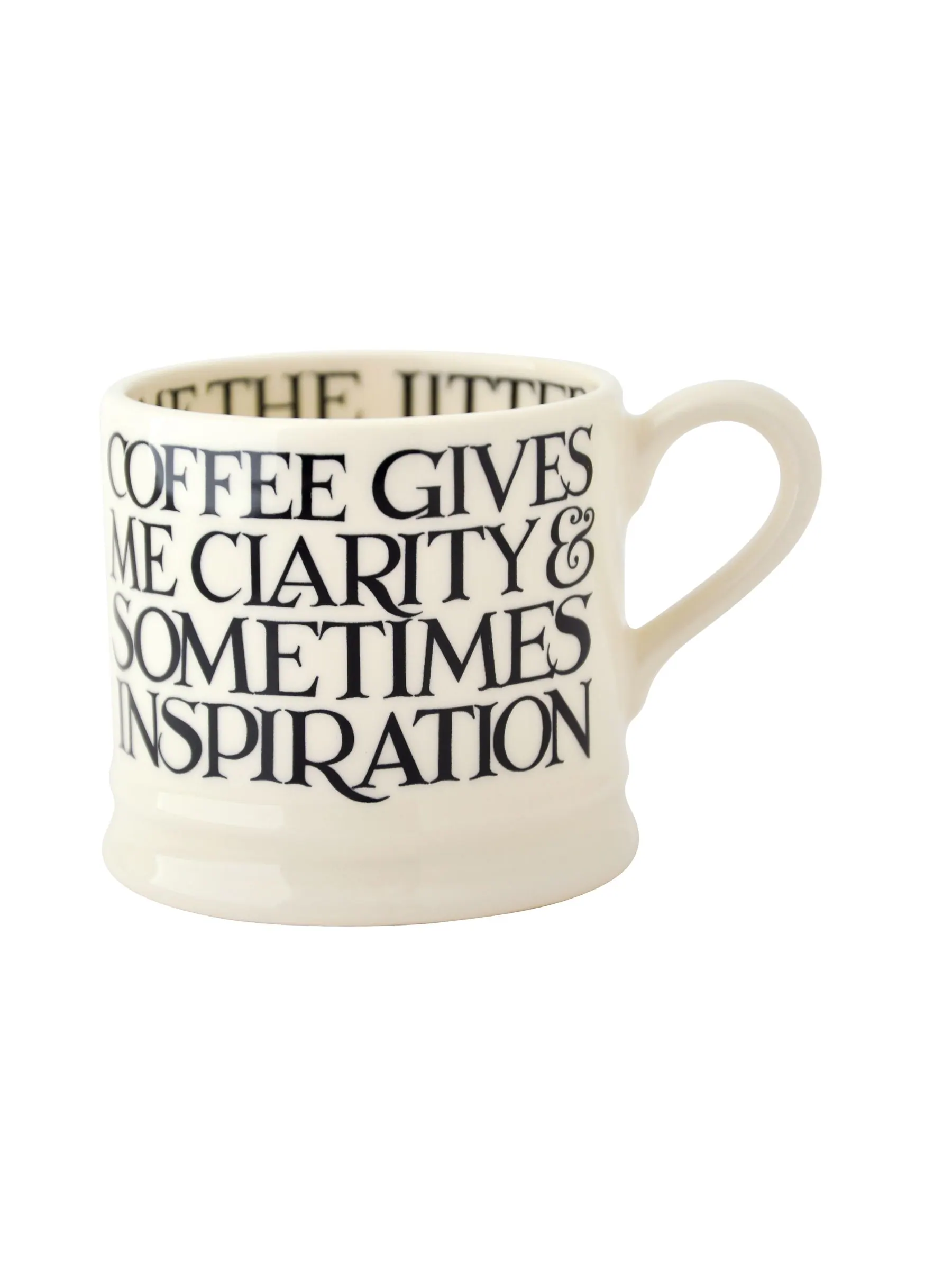 Emma Bridgewater zwart kleine beker met Toast-print