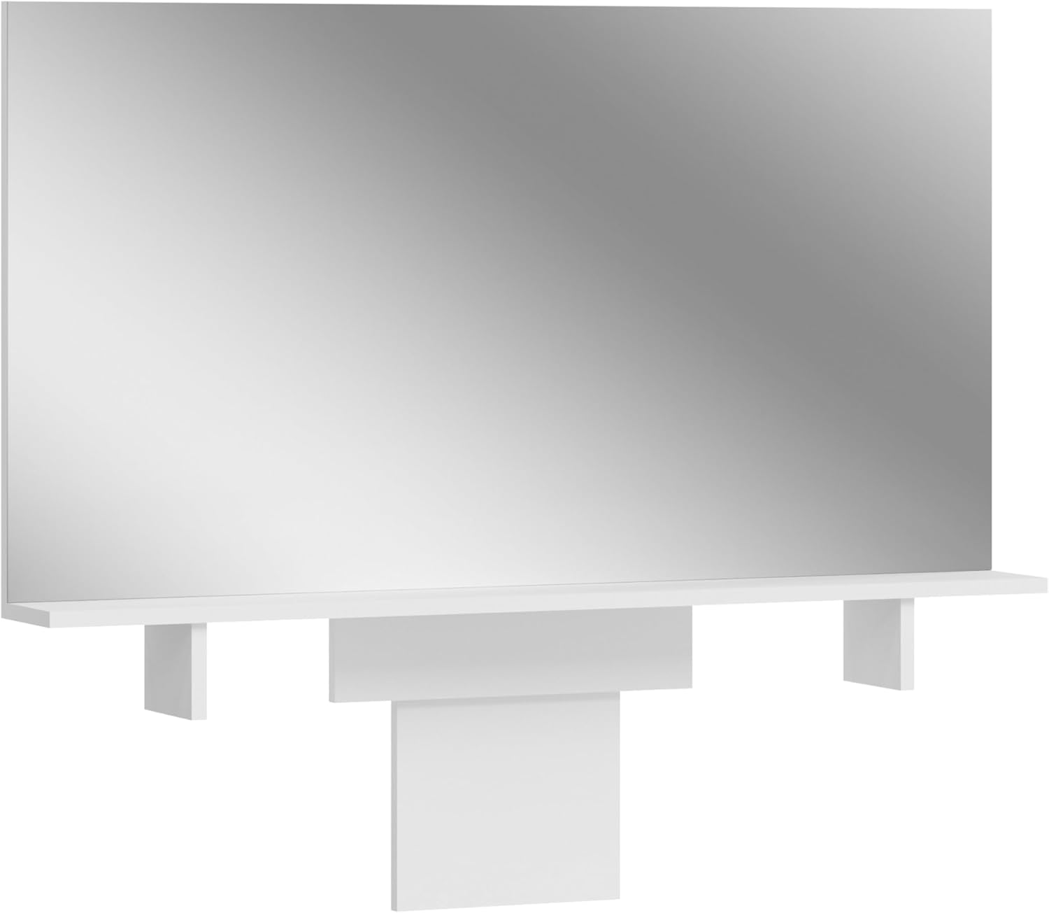 xonox.home Schminktisch Emma Aufsatzspiegel Schminkspiegel Kosmetikspiegel Hängespiegel Spiegel ca. 110x70x13 cm mit Ablagefläche und großer Spiegelfläche