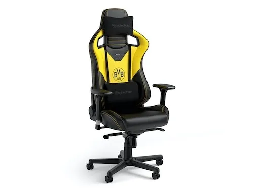 noblechairs EPIC BVB, PC gamingstol, 120 kg, Polstret sæde, Polstret ryglæn, 140 cm, 185 cm
