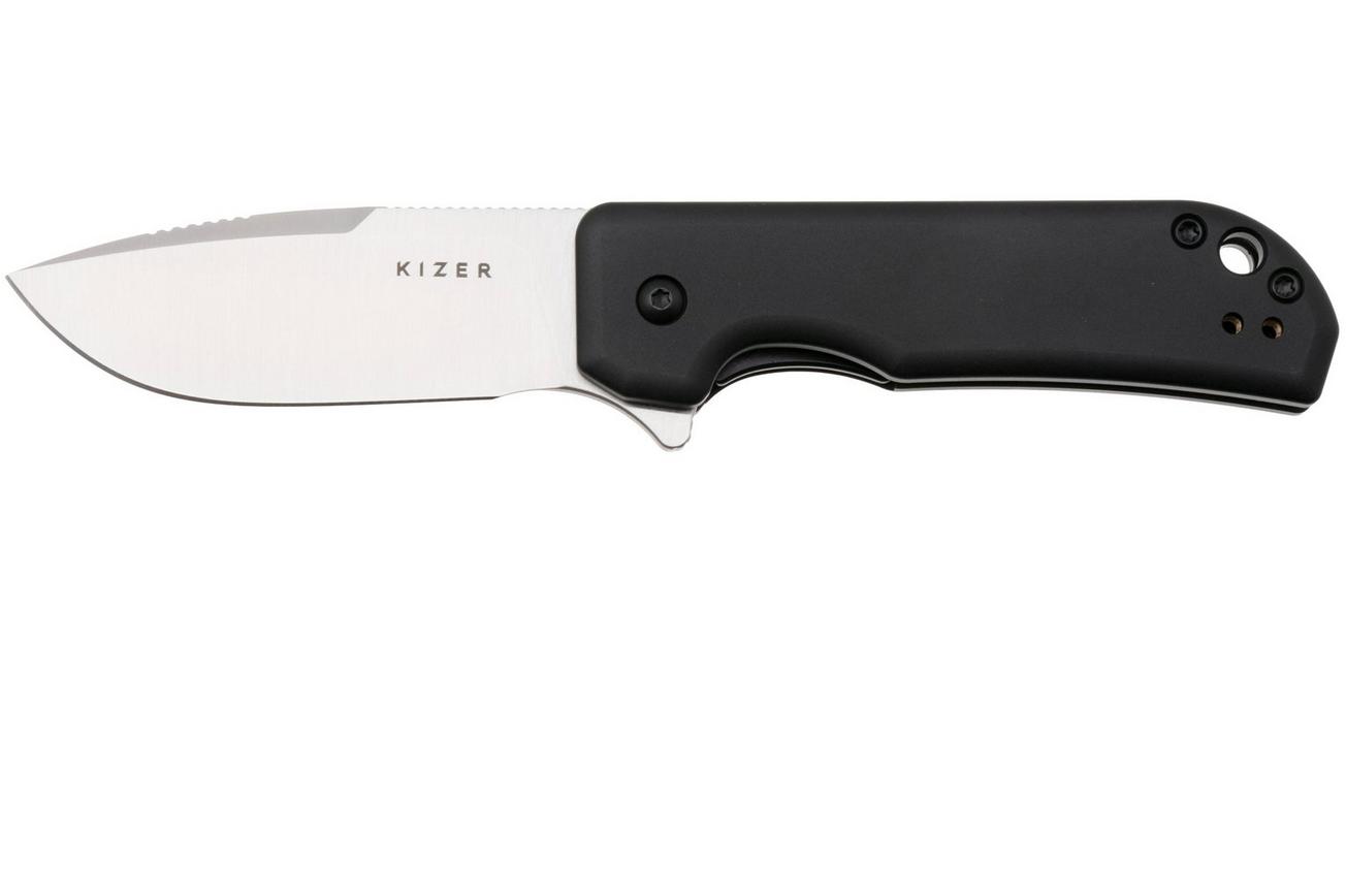 Kizer Vanguard Nice Guy V3011A2 Satin Nitro-V, Black Aluminium, zakmes, Azo design