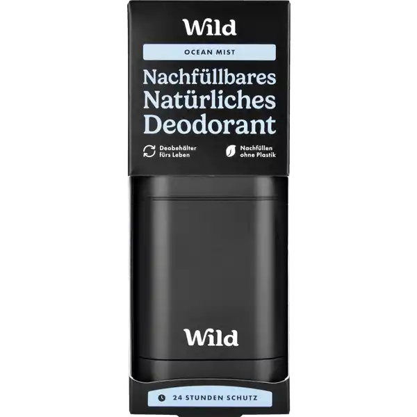 Deo Starterpaket: Behälter Black + Ocean Mist Refill Deo