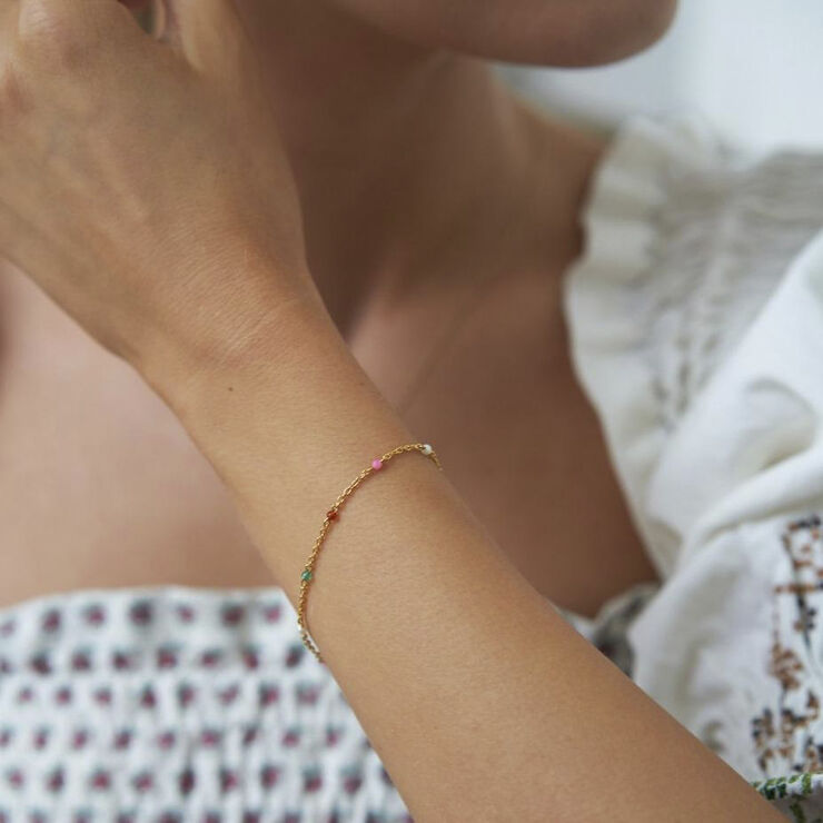 ByBiehl Scarlett bracelet colors - GP Guld & multi