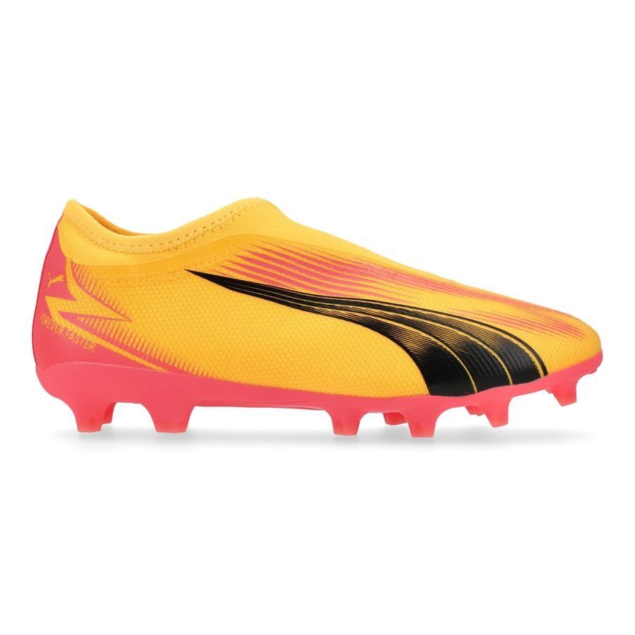 PUMA Ultra Match   Laceless FG/AG Forever Faster - Sun Stream/Noir/Crépuscule Enfant