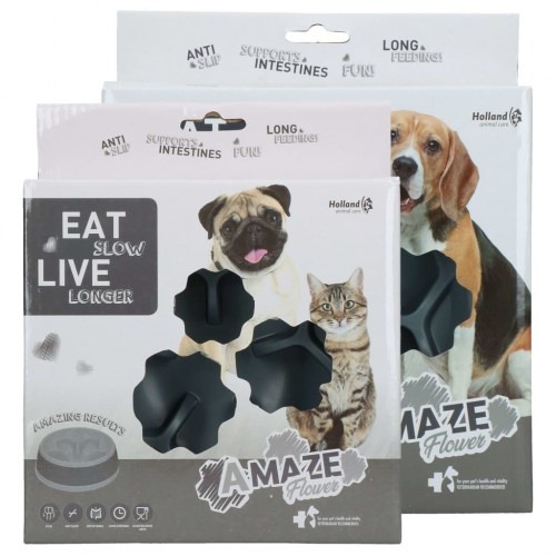 Comedouro lento de design exclusivo para cães, cinza