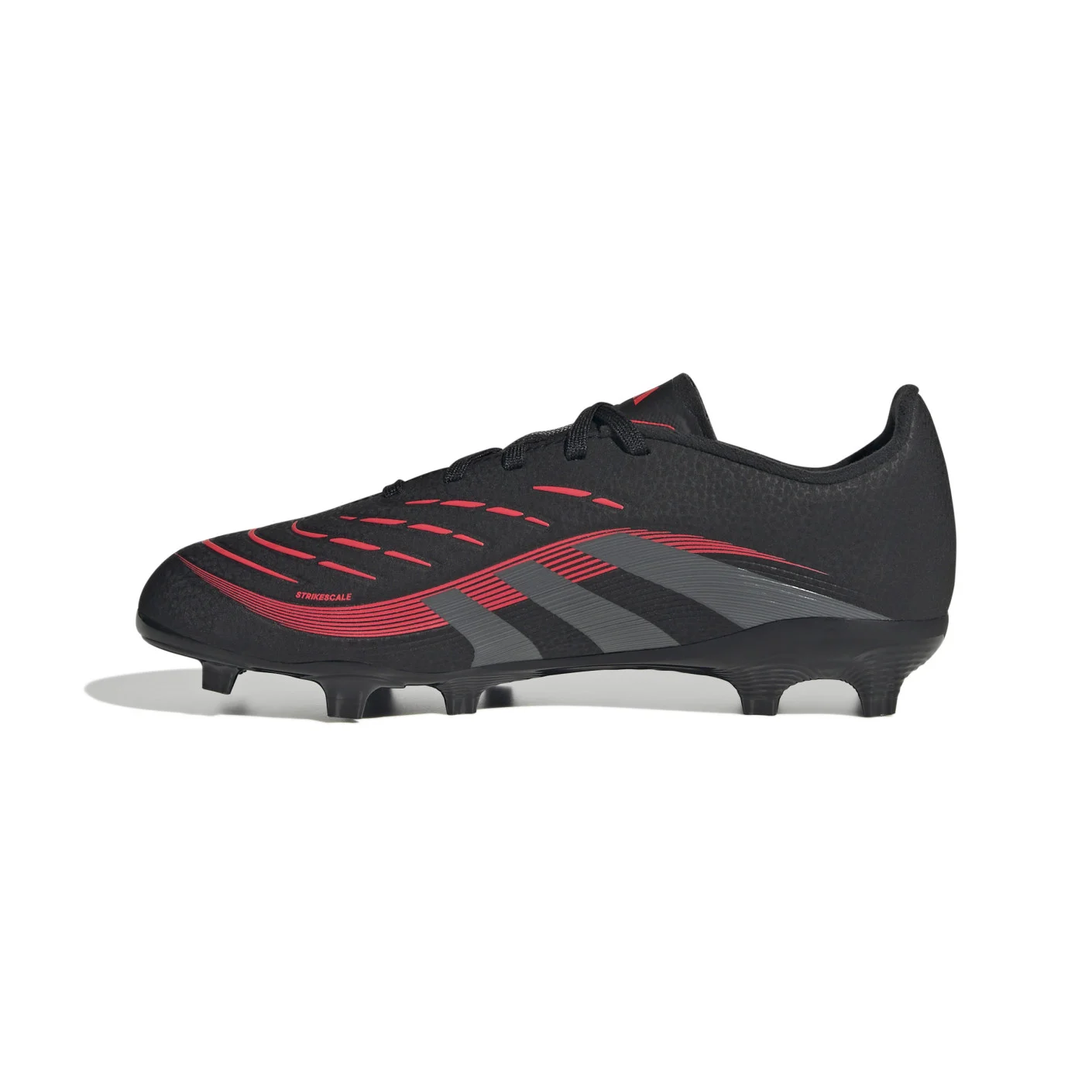 Adidas Predator League Gras / Kunstgras Voetbalschoenen (MG) Kids Zwart Grijs Rood
