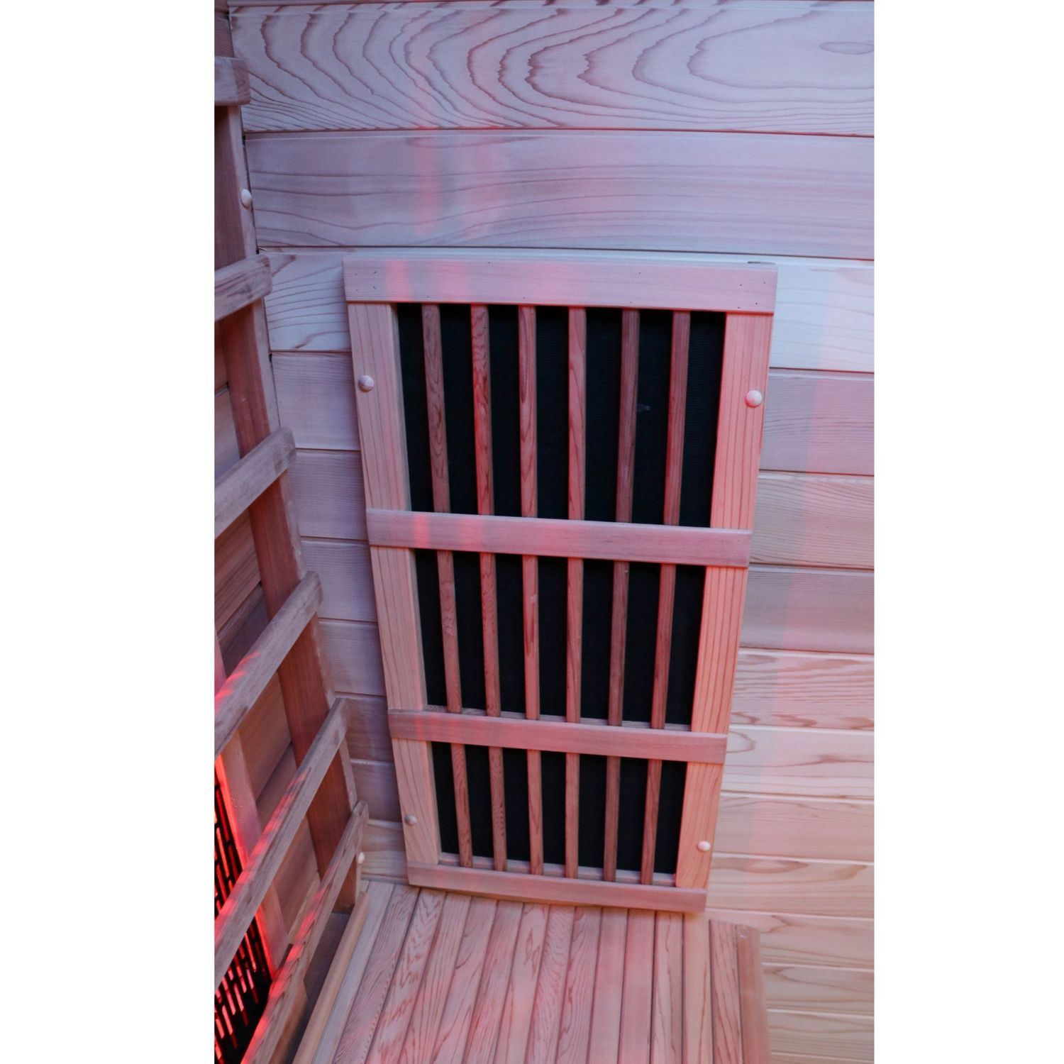 Dewello® Infrarotkabine Infrarotsauna TORONTO 160cm x 110cm inkl. 5 Vollspektrumstrahler, 4 Karbonstrahler, 4 Personen