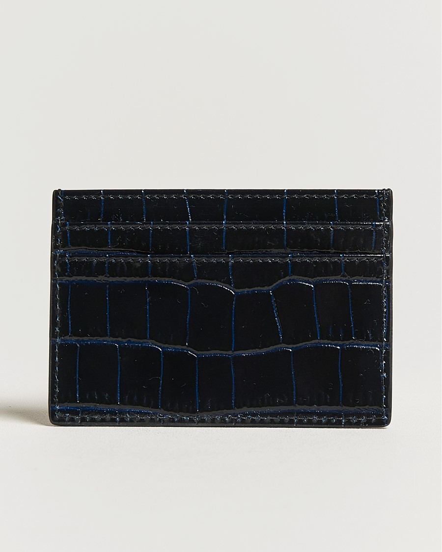Smythson Mara Flat Cardholder Navy