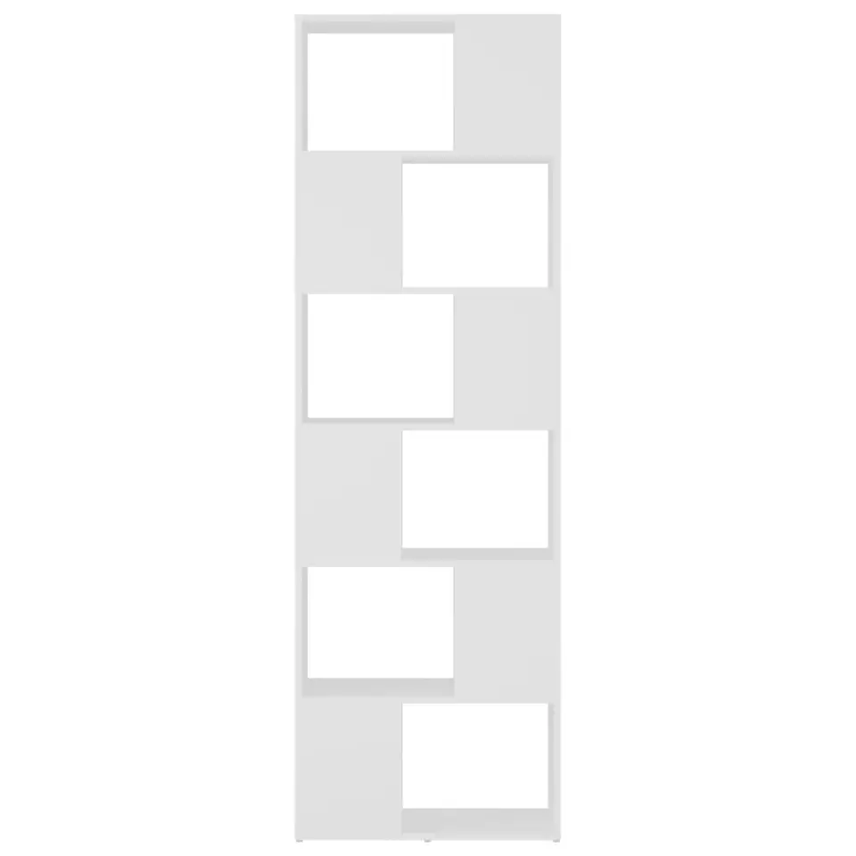 vidaXL - Boekenkast - Wit - Bewerkt hout - 60 x 24 x 186 cm