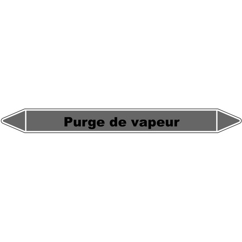 Marqueur tuyauterie - Purge vapeur - Vinyle laminé - NFX 08-105