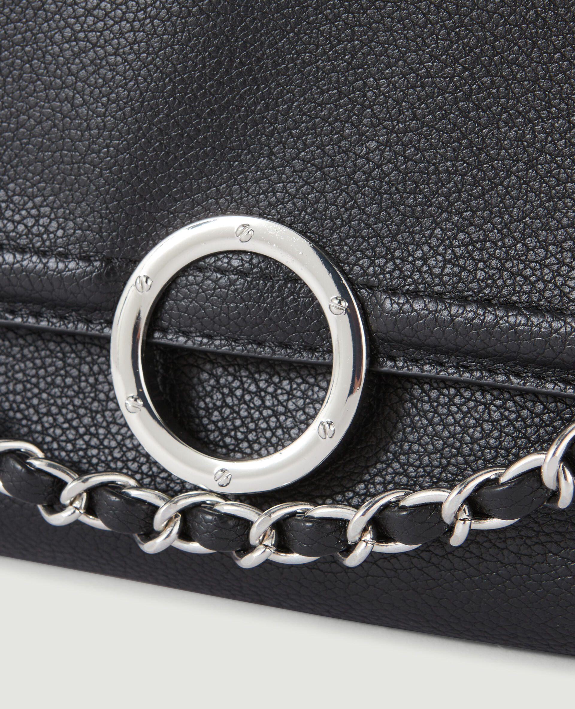 Sac pochette avec chaines - Noir