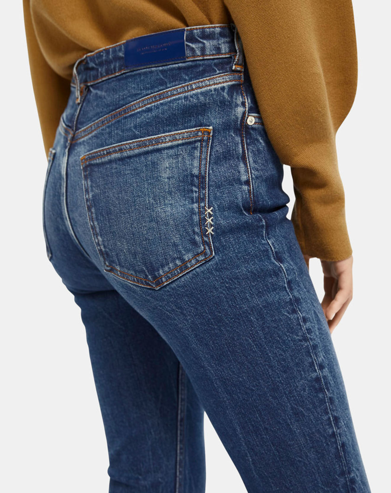 Scotch & Soda Jean charm flare taille haute bleu moyen