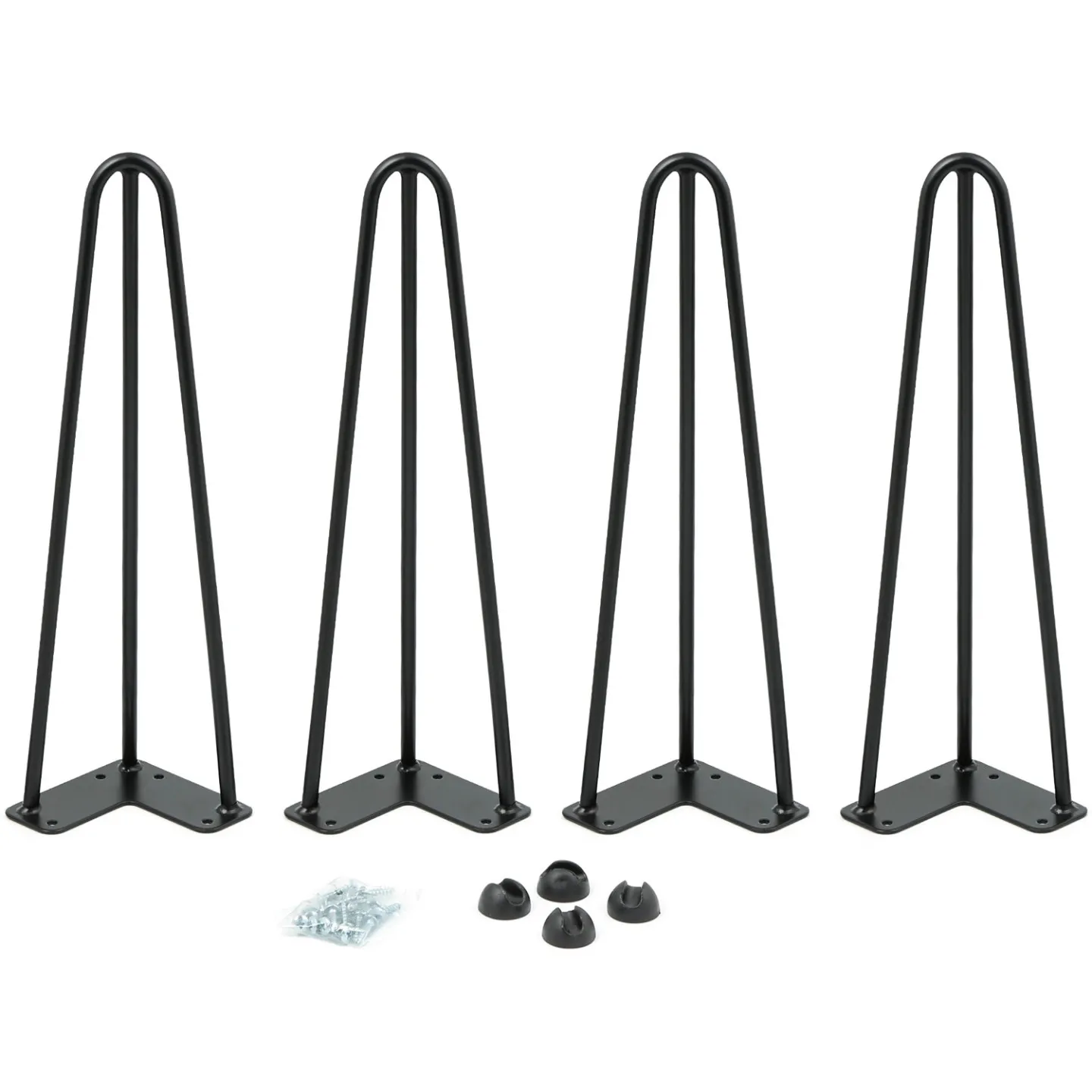 Lot de 4 pieds épingle 40,5 cm pour table design industriel